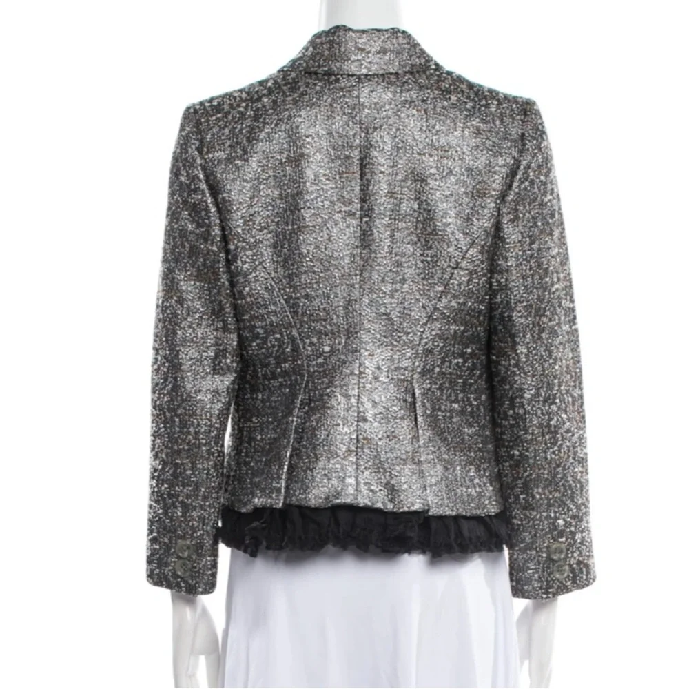 RED Valentino Women's Metallic Tweed Blazer - Picture 2 of 3